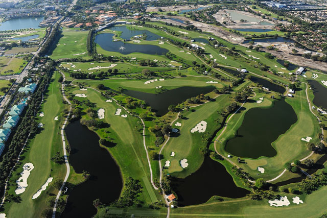 vue aérienne du golf miami doral