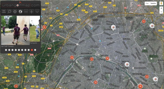 urban golf map capture écran