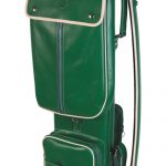 Light golf bag in green leather